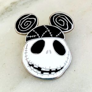 Disney Parks Jack Skellington Mickey Mouse Ears Enamel Trading Pin 2016